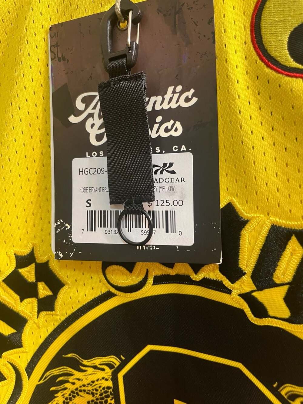Authentic Classics Kobe Bryant Bruce Lee Basketball Jersey Yellow S - Picture 3 of 5